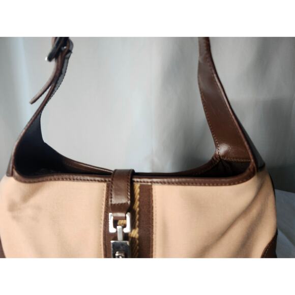 Gucci Jackie Shoulder Bag in Beige with Brown Vintage Small Adjustable Strap - Picture 16 of 16